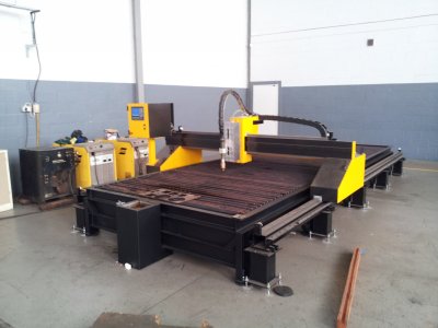 CNC cutting table in workshop