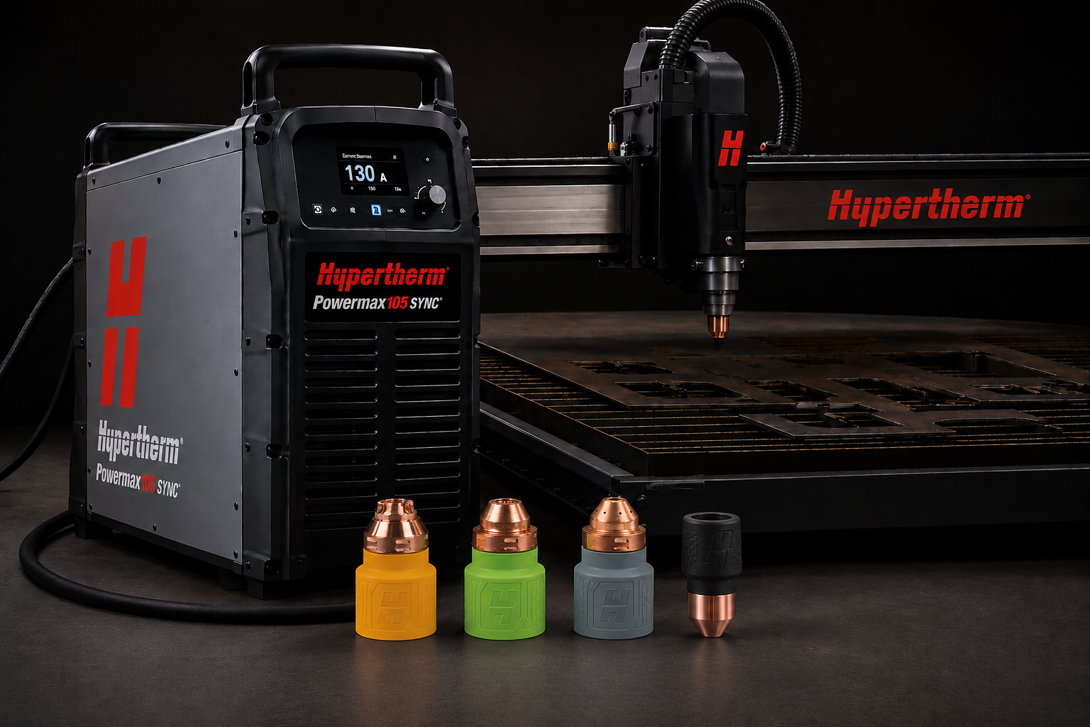 Hypertherm Powermax system with genuine consumables